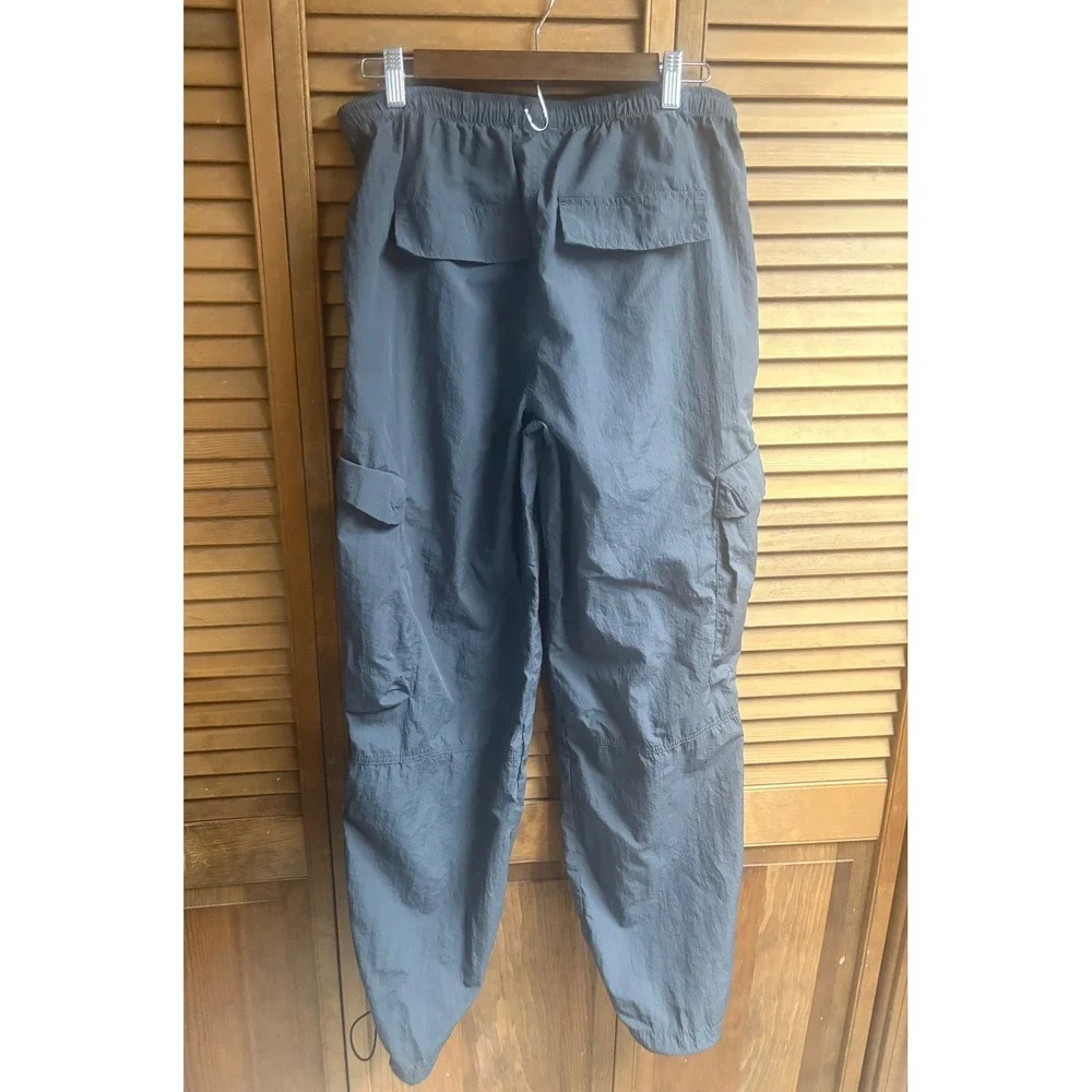 Garage Grey Nylon Cargo Parachute Pants Utility Gorpcore Streetwear Small